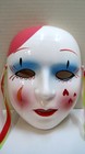 Vintage Mardi Gras Wall Art Face Mask Porcelain Ceramic Hand Painted Ooak Taiwan