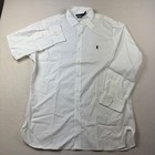 Polo Ralph Lauren Mens 18 34 35 Xl Slim Fit Easy Care Long Sleeve Shirt White