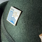 Bavarian Wool Felt Trachten Fedora Hat German Switzerland Pins Lake Placid