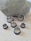 Pair Of 316l Steel Tapers And Tunnels Ear Stretching Kit Gauges Gauging Plugs   