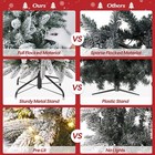 6 5 7 5ft Pre-lit Christmas Tree Snow Flocked Artificial For Home Holiday Decor