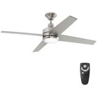 Usa mercer 52 In  Led Indoor Brushed Nickel Ceiling Fan With Light Kit And Remot