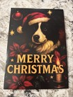 Christmas Border Collie Dog Lover Santa 4 6x6 6    Blank Inside Greeting Card
