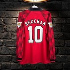 Manchester United 1996 1997 Beckham  10 Home Long Sleeve Jersey