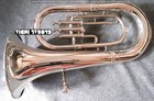 Euphonium 3 Valve Of Pure Brass In Silver Chrome Polish case Box  Free Shipping