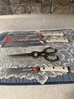 Wusthof Gourmet Knife Set White Handles Germany Paring Utility Scissors New