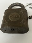 Yale Padlock With 2 Keys Works Great Vintage Brass Lock Usa 3    Large