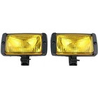  A Pair Of 3     6  Front Bumper Universal Fog Light Yellow Glass Lens 12v 
