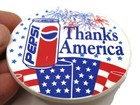 Pepsi Thanks America Pin Button Vintage Fireworks Great Design