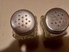 Vintage Ribbed Glass Salt And Pepper Shaker Set