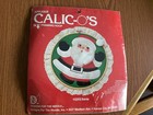 2 Vtg Christmas Santa Craft  Kits-calic-os  Applique  Hoop  felt M mrs Ornaments