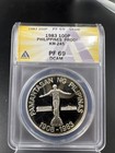 1983 Philippines 100 Piso Km-245 Silver Proof Coin Pf69 Dcam Anacs