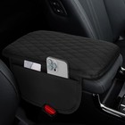 Car Center Console Cover  12   7 87  Waterproof Leather Auto Armrest Cover Black
