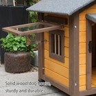 36 wooden Dog House  Outdoor Small Dog Kennel With Asphalt Roof  Window  Shelter