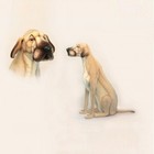Hansa Great Dane Stuffed Animal Plush Toy  Brown  Seated  35  Tall   3878
