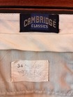 Vintage Cambridge Classics Triple Pleat Trousers Mens 34x28 Brown Made In Usa