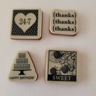 Pretty Postage Stampin  Up Unmounted Rubber Stamps Set Of 4