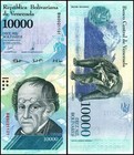 Venezuela 10000 Bolivar Fuerte  2017  P-98b  Unc X 10 Pcs Usa Seller