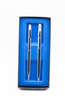 Vintage Shaffer Chrome Silver Pen   Pencil Set In Original Box