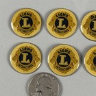 Vintage Lot Of 6 Lions Club Emblem Membership Enamel Pin Pinback  55941