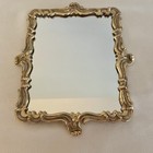 Vtg Stylebuilt Gold Plated  Decorative Vanity Mirror Cosmetic Jewelry Tray 12x10