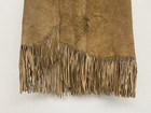 Vintage Hb Native American Southwestern Tan Leather Fringe Wrap Skirt