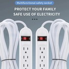 Outlet Surge Protector Power Strip Heavy Duty With Flat Plug For Home Appliance