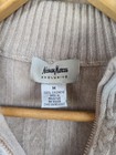 Boys Neiman Marcus 100  Cashmere Sweater Medium Beige Full Zip Cable Knit 
