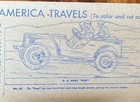 Vtg 1940s Nabisco    how America Travels    u s  Army    peep    Car card  36 jeep