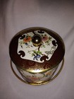 Vintage Floral Gold Scroll Decorative Tin Made In England