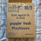 Vintage 1974 Pillsbury Playthings Poppin  Fresh Playhouse With Figures Puppets