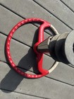 Vintage  Vollrath Boat Steering Wheel Assembly  15    Red   Gold    White