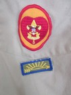 Vtg 1989 Bsa Shirt Adult Medium Tan Button Official Uniform Sisseton Mn 9 Patch