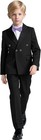 Mage Male Boys  Tuxedo Set Peak Lapel Formal Wedding Slim Fit 2 Piece Set
