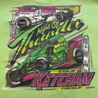 Sprint Car Racing T-shirt Men   s 2xl Green Art Motorsports Non Wing Cole Ketcham