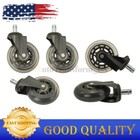 New 5x Heavy Duty 3 Inch Office Chair Caster Rubber Swivel Wheels Replacement