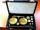 Nice Vintage 13 Pc All Brass Balance Scale Set   Brass Weights Carrying Case 509