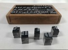 Vintage Metal Letterpress Set With Original Wooden Box