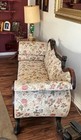 Antique Walnut Carved Victorian Sofa Circa 1910-1940 Professionally Reupholster