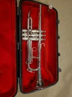Vintage 1940 s King Cleveland 600 Rare Silver Plated Trumpet Original Case 
