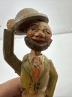 Vintage  Mechanical Bottle Stopper     Carved Man