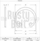 12mm  Internal Circlip  Stainless Steel  Retaining Snap Ring  Inner  Retainer