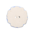 Antique French Ceramic Sewing Button By Marc Delduc  Floral  30mm Mode Collector