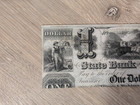 1842  1 State Bank Of Illinois Obsolete Note One Dollar With Back
