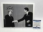 Jimmy Carter Signed 8x10 Debate Photo Vs Ronald Reagan Bas Coa Auto