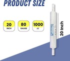 5seconds 20 In X 1000 Ft Pallet Stretch Wrap 80 Gauge Clear Film 2 Pack