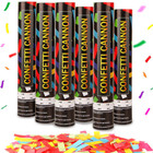 Confetti Cannon 12  Party Shooter Multicolor Paper Confetti Blaster  8 Pack 