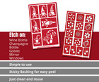 Garden Gnomes Dwarf   Flower Pattern Glass Etching Stencils Reusable Armour Etch