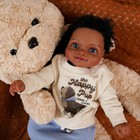 20 Inch African American Reborn Baby Doll  Soft Vinyl Lifelike Newborn Doll Gift