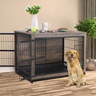 Dog Crate Furniture Wooden Indoor Dog Kennel End Table Pet Cage Furniture